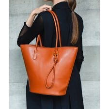 【LA MARGE】【本革】 バケツ型 トートバッグ