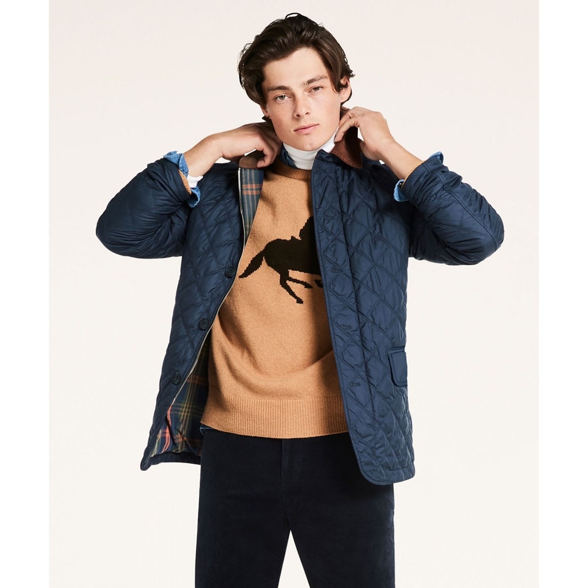 SUPER 150's ウール メルトン スタンドカラーコート | エディフィス