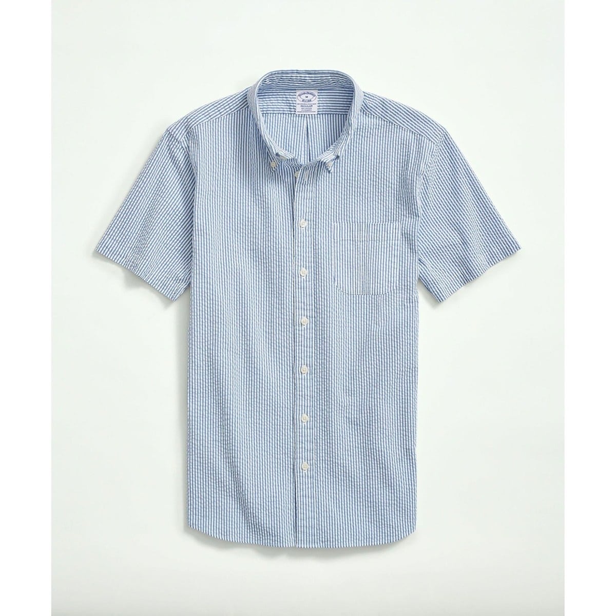 ストレッチコットン シアサッカー ショートスリーブ カジュアルシャツ