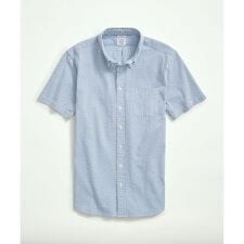 ストレッチコットン シアサッカーストライプ ショートスリーブ カジュアルシャツ Regular Fi