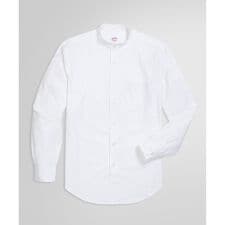 スーピマコットン オックスフォード ソリッド バンドカラーシャツ | ブルックスブラザーズ(Brooks Brothers)