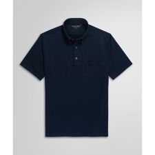 コットン/ポリエステルピケ ソリッド ポロシャツ withポケット