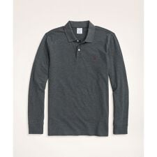 GF　スーピマコットン　ストレッチピケ　ロングスリーブポロシャツ　Slim Fit