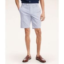 ストレッチコットン シアサッカーストライプ 9inショーツ