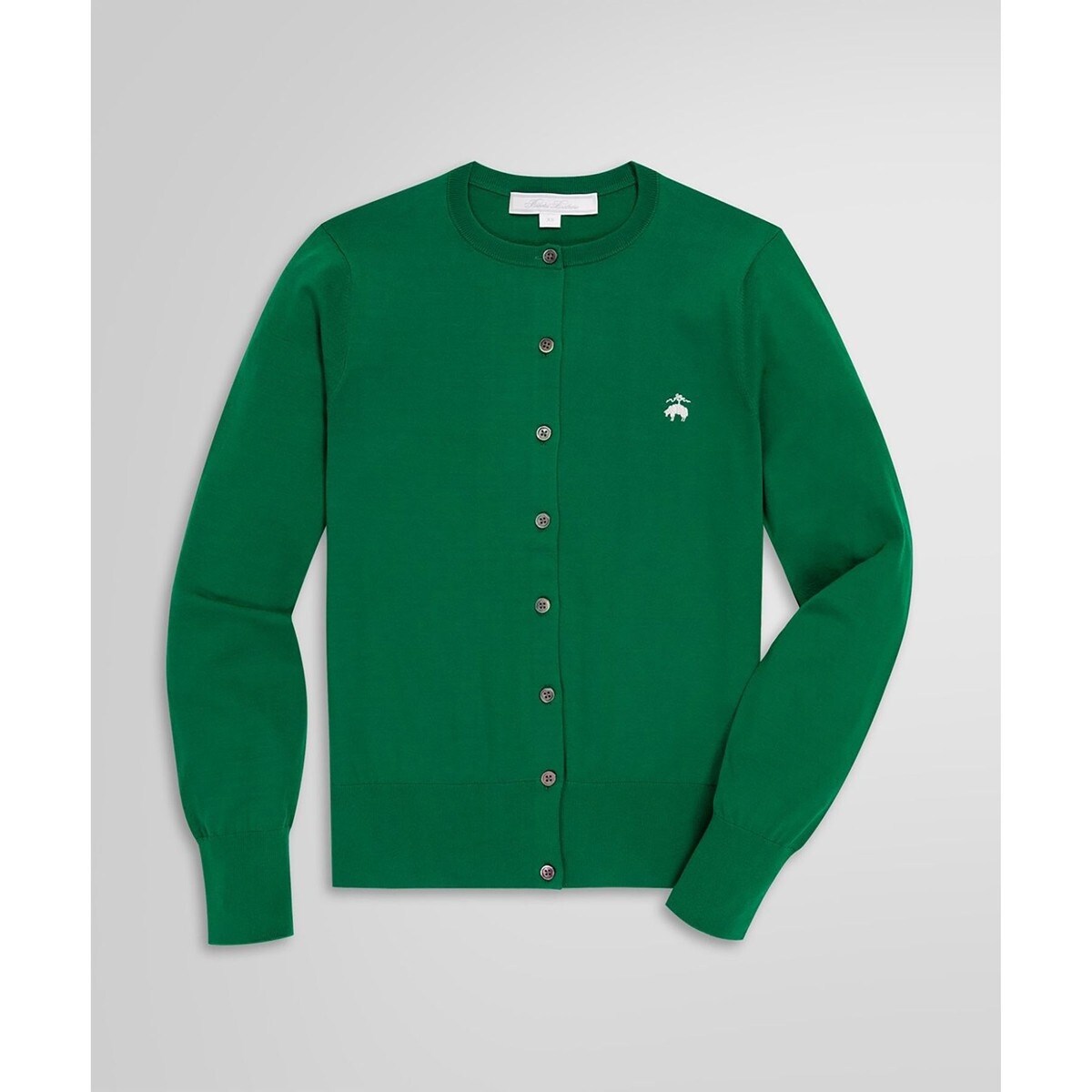 メリノウール クロップド クルーネックカーディガン | ブルックス