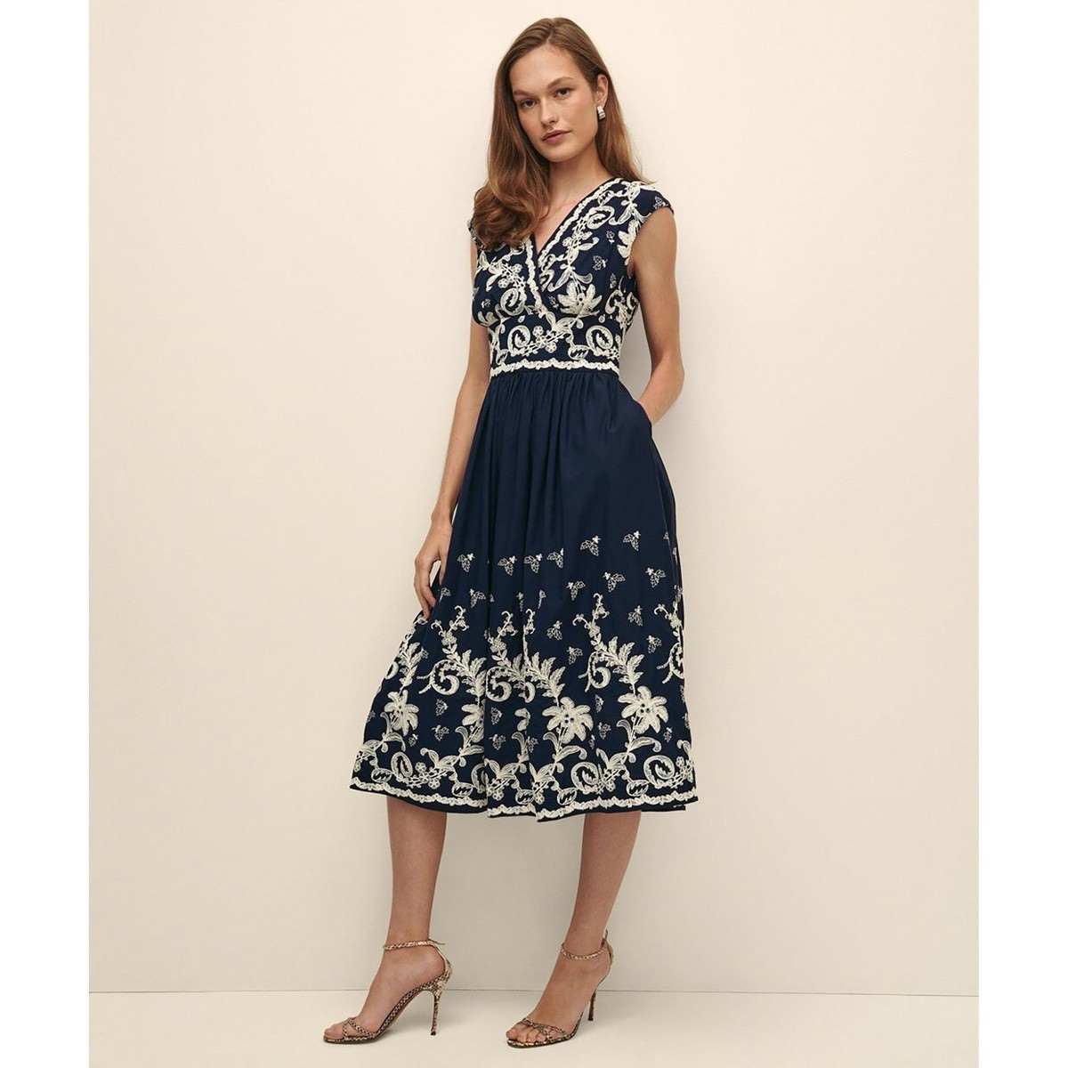 レーヨンシフォン タータンチェック ノースリーブ ロングワンピース