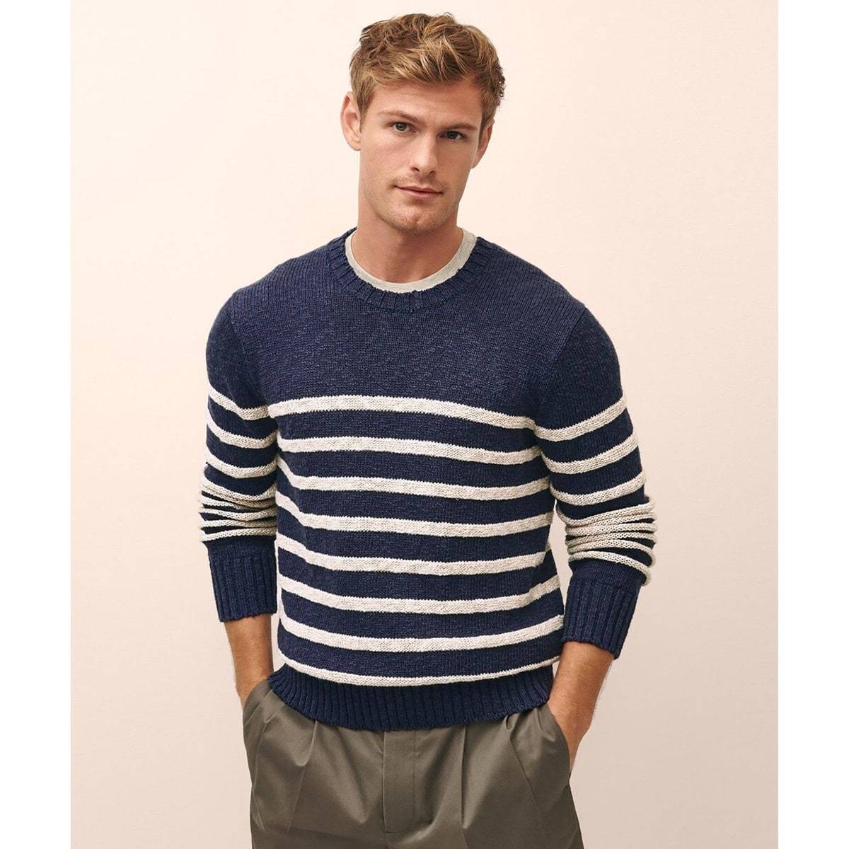 ATON / エイトン】SILTE MOULINE OVERSIZED V/N SWEATER