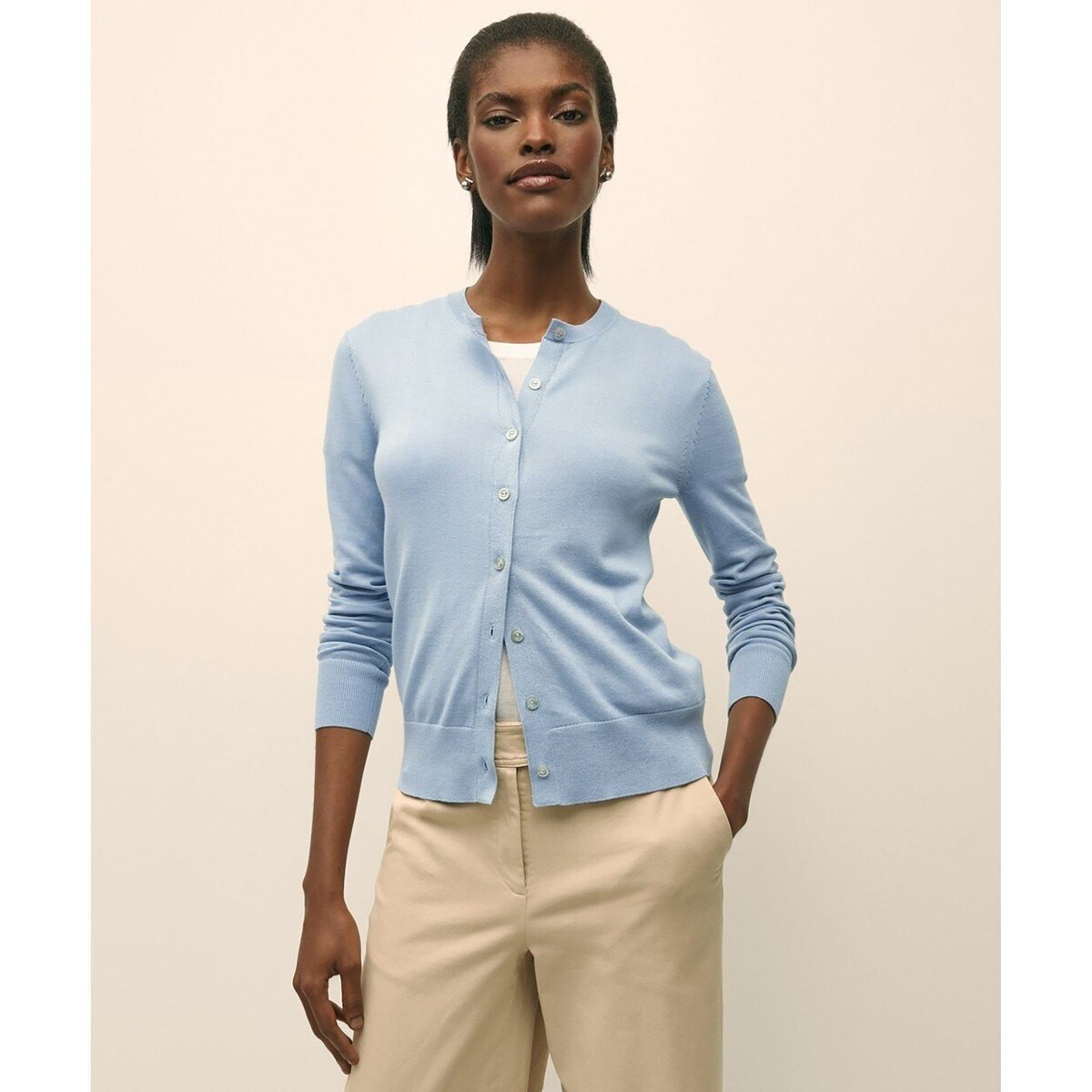 <美品>Brooks Brothers スーピマコットン カーディガン スーピマコットン Vネックカーディガン | Brooks Brothers Japan