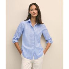 スーピマコットンストレッチ ストライプシャツ Classic Fit