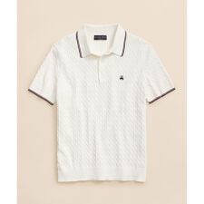 ブルックスブラザーズ(Brooks Brothers)のコットン ケーブル GFロゴ テニス ポロセーター