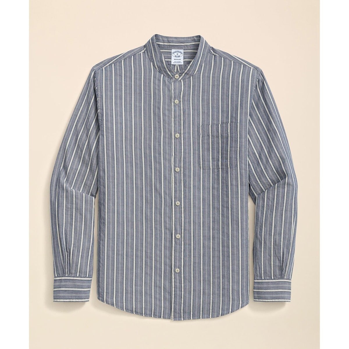 BROOKS BROTHERS ブルックスブラザーズ リネンオープンカラーシャツ リネン／コットン バミューダプリント オープンカラーシャツ
