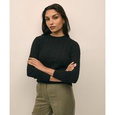 スーピマコットン ケーブル クルーネックセーター セレモニー