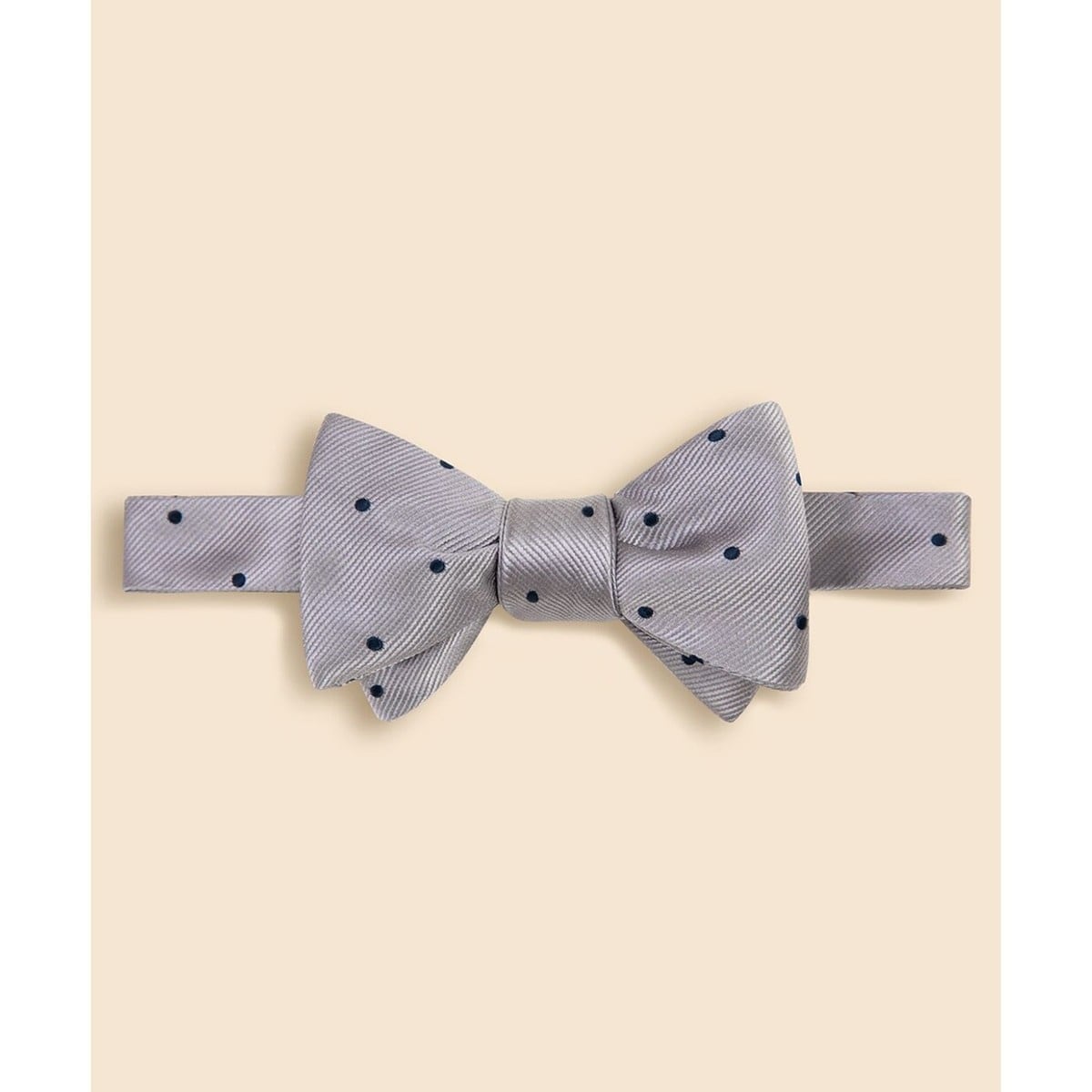 Stefano bigi: ウール/リネン ヘリンボーン ソリッド ボウタイ