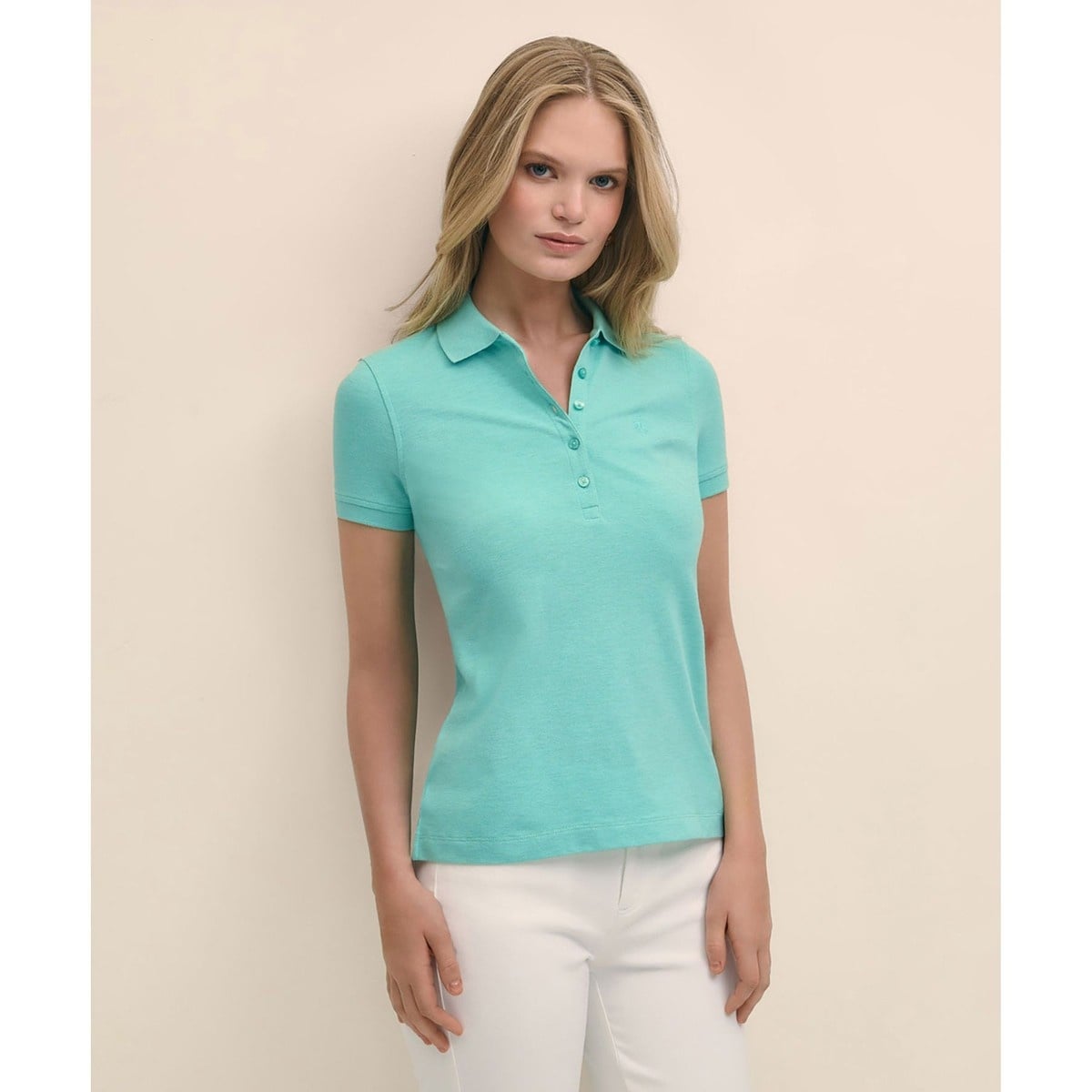 未使用に近い ブルックスブラザーズ ノースリーブ ポロシャツ レディース シルク ラッフルカラー ノースリーブブラウス | Brooks Brothers