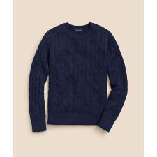 ブルックスブラザーズ(Brooks Brothers)のリネン　ケーブル　クルーネックセーター