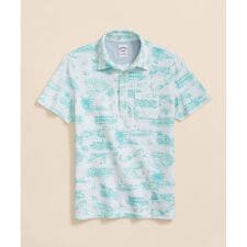 ブルックスブラザーズ(Brooks Brothers)のコットンピケ　バミューダプリント　ポロシャツ