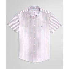 ストレッチオックスフォード　GFロゴ　ストライプ　ショートスリーブ　カジュアルシャツ　Regular