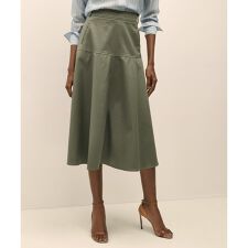 ストレッチコットンサテン　Aラインスカート セレモニー