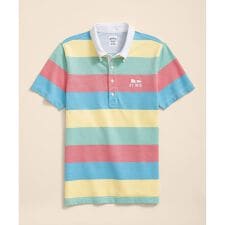 ブルックスブラザーズ(Brooks Brothers)のコットンストレッチピケ　マルチカラーストライプ　ポロシャツ