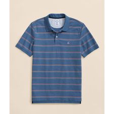 スーピマコットンストレッチ　ピケ　GFロゴ　トリプルストライプ　ポロシャツ　Slim Fit