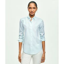 スーピマコットンストレッチ ベンガルストライプ ボタンダウンシャツ Classic Fit
