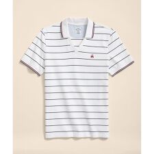 ブルックスブラザーズ(Brooks Brothers)のスーピマコットン　GFロゴ　サッカーストライプ　ジョニーカラーポロシャツ　Slim Fit