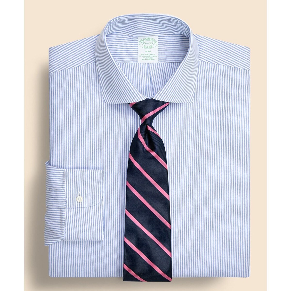 ストレッチロイヤルオックスフォード ストライプ ドレスシャツ Slim