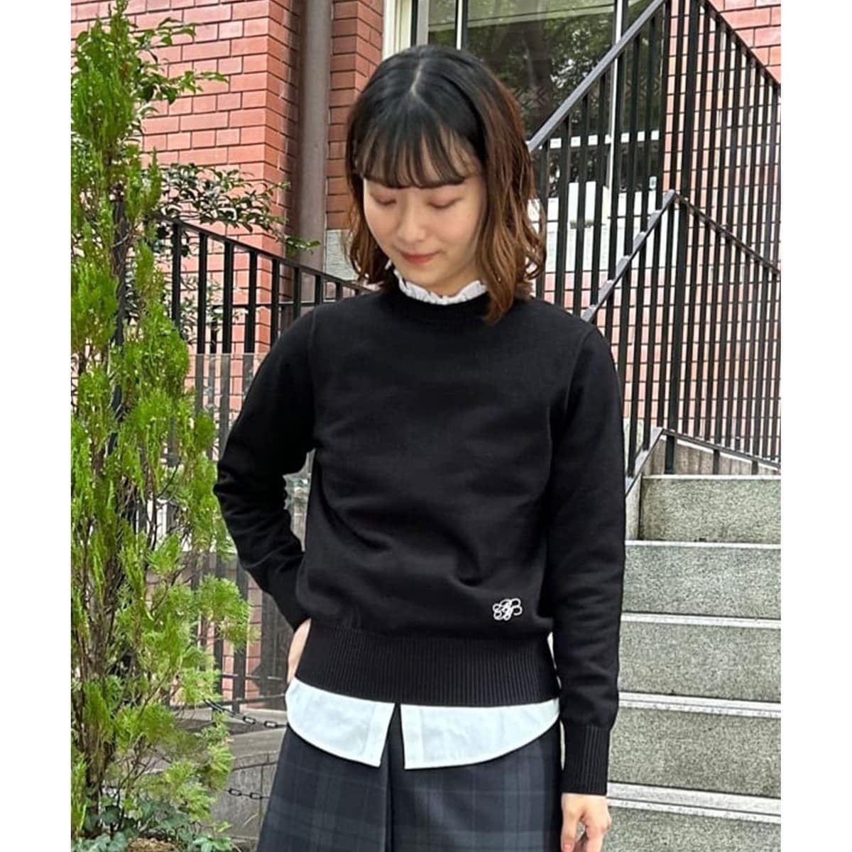 ポロラルフローレン　Pロゴ ウールブレンド クルーネック セーター セール】Pロゴ ウールブレンド クルーネック セーター（ニット