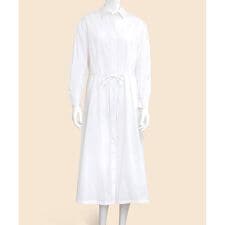 コットンタイプライター　ロングシャツワンピース