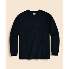 USAコットンジャージー　ヘビーウェイト　ロゴエンブロイダリー　ロングスリーブ　Tシャツ