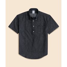 コットン　デニム　ショートスリーブ　プルオーバーシャツ | ブルックスブラザーズ(Brooks Brothers)