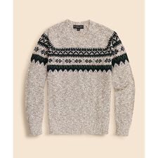 コットン　フェアアイル　クルーネックセーター