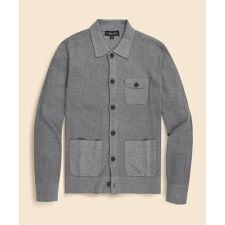 スーピマコットン　リブニット　チョアジャケットセーター