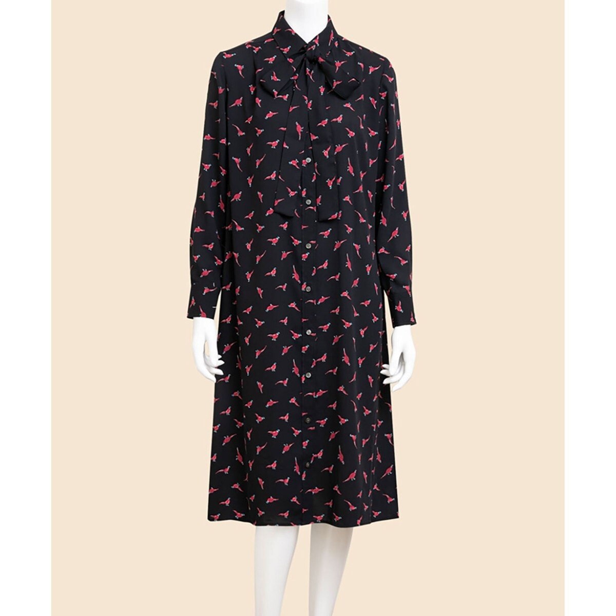 Sサイズ 〕 フラワーモチーフ起毛ウールレース ドレス | K.T キヨコ