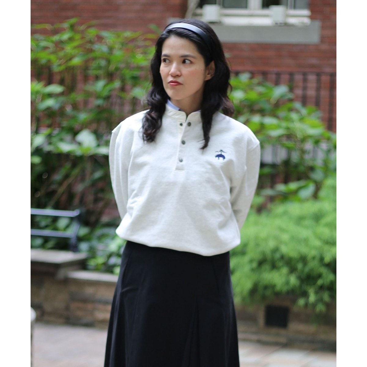 トップス ancellm micky print damage sweat shirts ANCELLM/ 