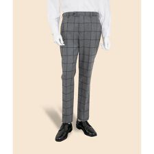 ウールフランネル　ウィンドウペイン　プレーンフロント　トラウザーズ　Classic セレモニー