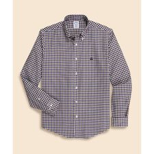 ラグジュアリー　コットンツイル　GFロゴ　チェック　カジュアルシャツ　Regular Fit