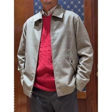 ウール　ガンクラブチェック　ジップブルゾン