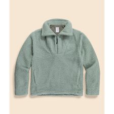 ポリエステル　フリース　ハーフジップ　モックネックプルオーバー