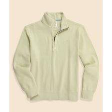 コットン フレンチリブ GFロゴ ハーフジップ モックネックプルオーバー