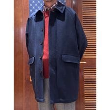 ウール／カシミヤ　ラグランスリーブ　ウォーキングコート