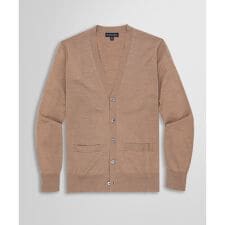 メリノウール　Vネックカーディガン