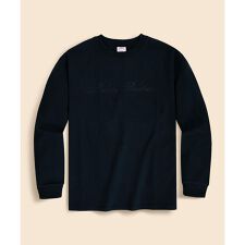 USAコットンジャージー　ヘビーウェイト　ロゴエンブロイダリー　ロングスリーブ　Tシャツ