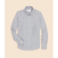 ストレッチコットン　ドビー　ストライプシャツ　Fitted Fit