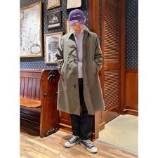 ナイロンタスラン　ラグランスリーブ　バルカラーコート