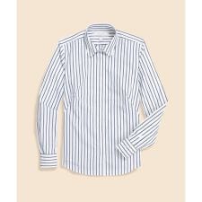 ストレッチコットン　ストライプシャツ　Fitted Fit