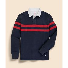 コットンジャージー　GFロゴ　チェストストライプ　ラグビーシャツ