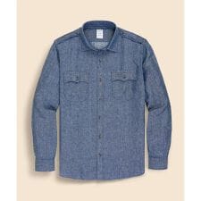 リネンツイル　ダブルポケット　シャツジャケット