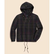 コットン　マドラス　フーデッドパーカー