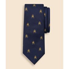 シルク　GFロゴ＆クロスボーン　レップタイ